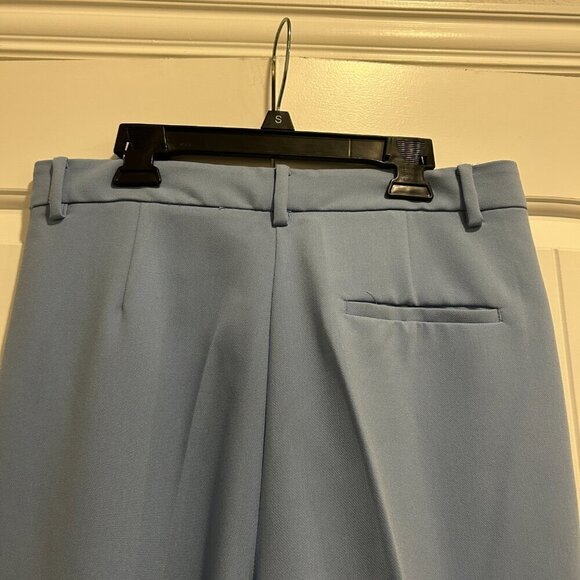 Zara Pastel Blue Wide Leg Trousers Women’s Size Medium - Picture 8 of 11